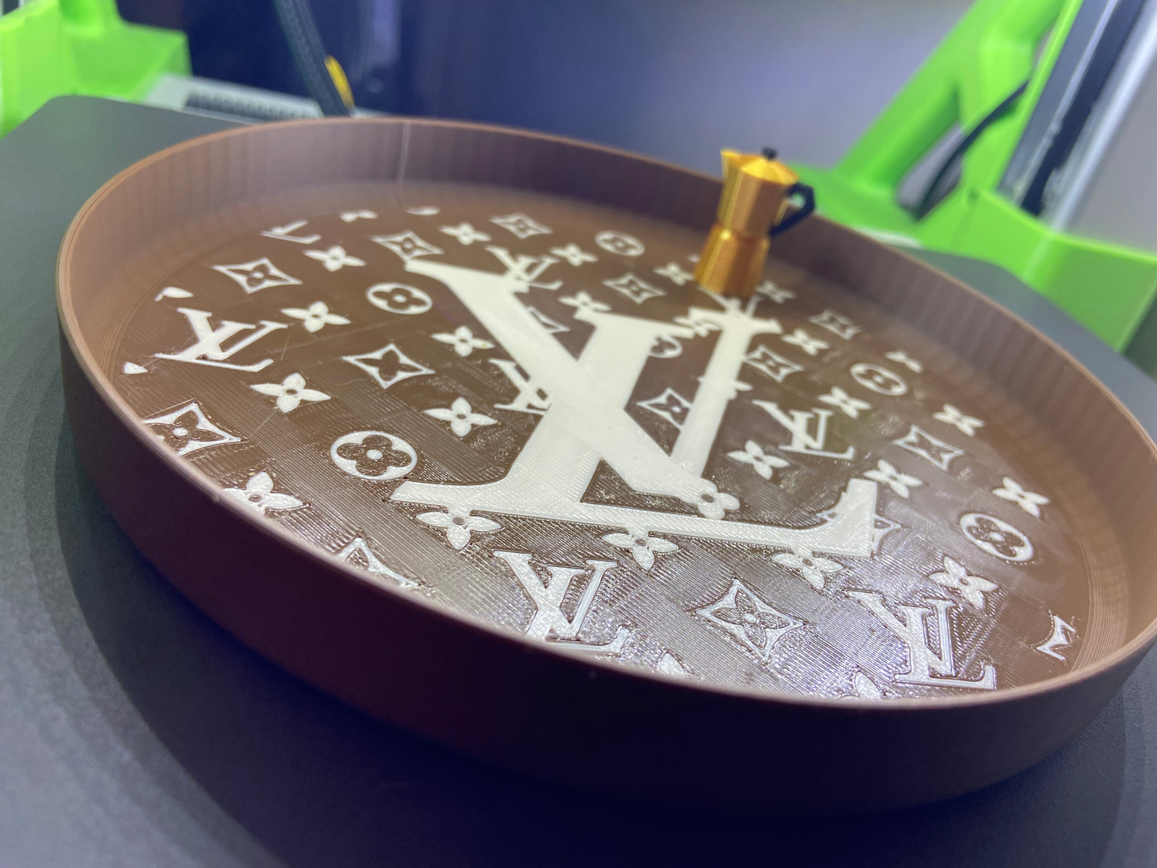 ecutive Luxury 3D Printed Display Tray | Monogram-Inspired Organizer for Desk & Vanity