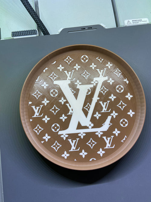 ecutive Luxury 3D Printed Display Tray | Monogram-Inspired Organizer for Desk & Vanity