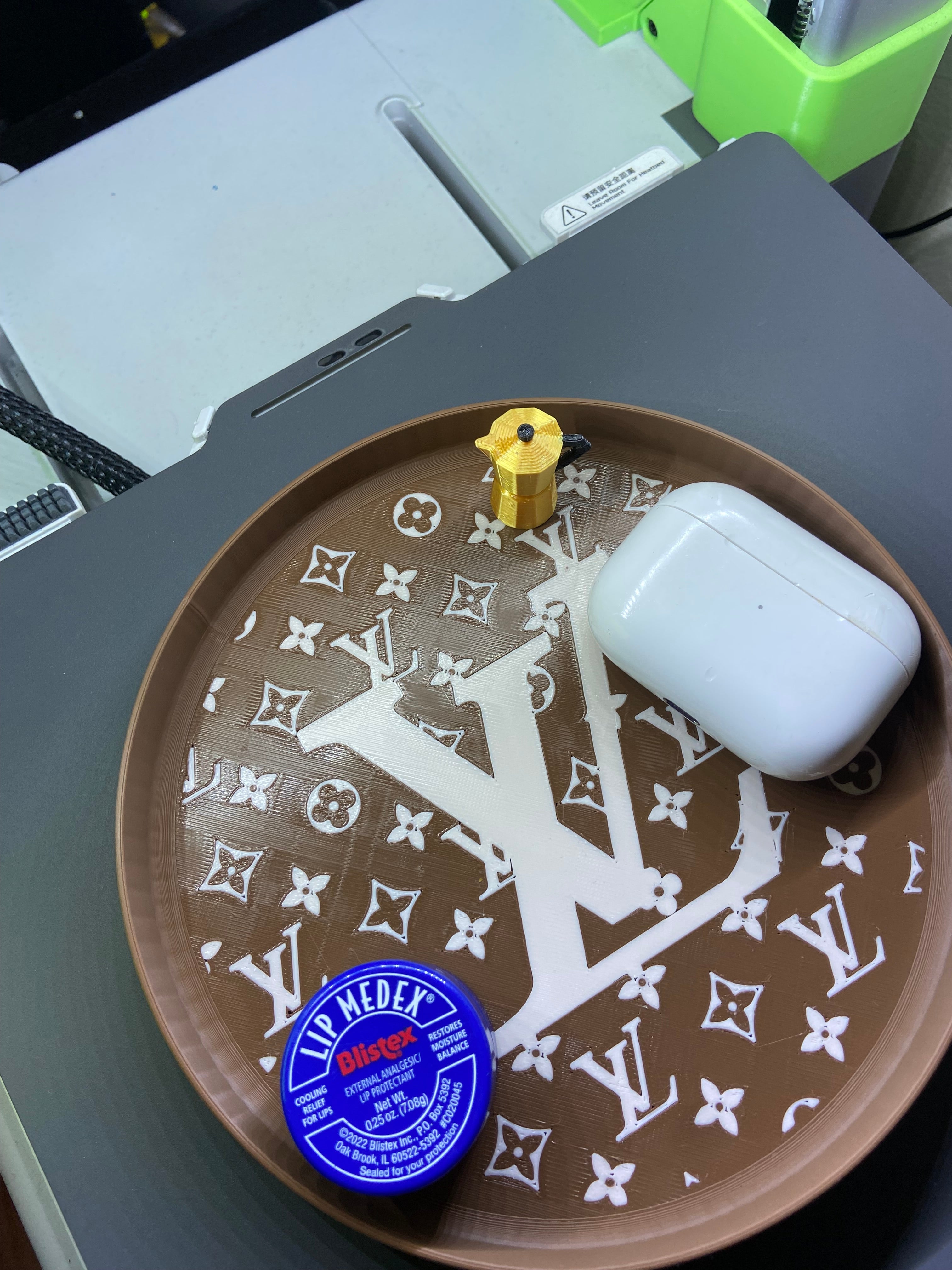 ecutive Luxury 3D Printed Display Tray | Monogram-Inspired Organizer for Desk & Vanity