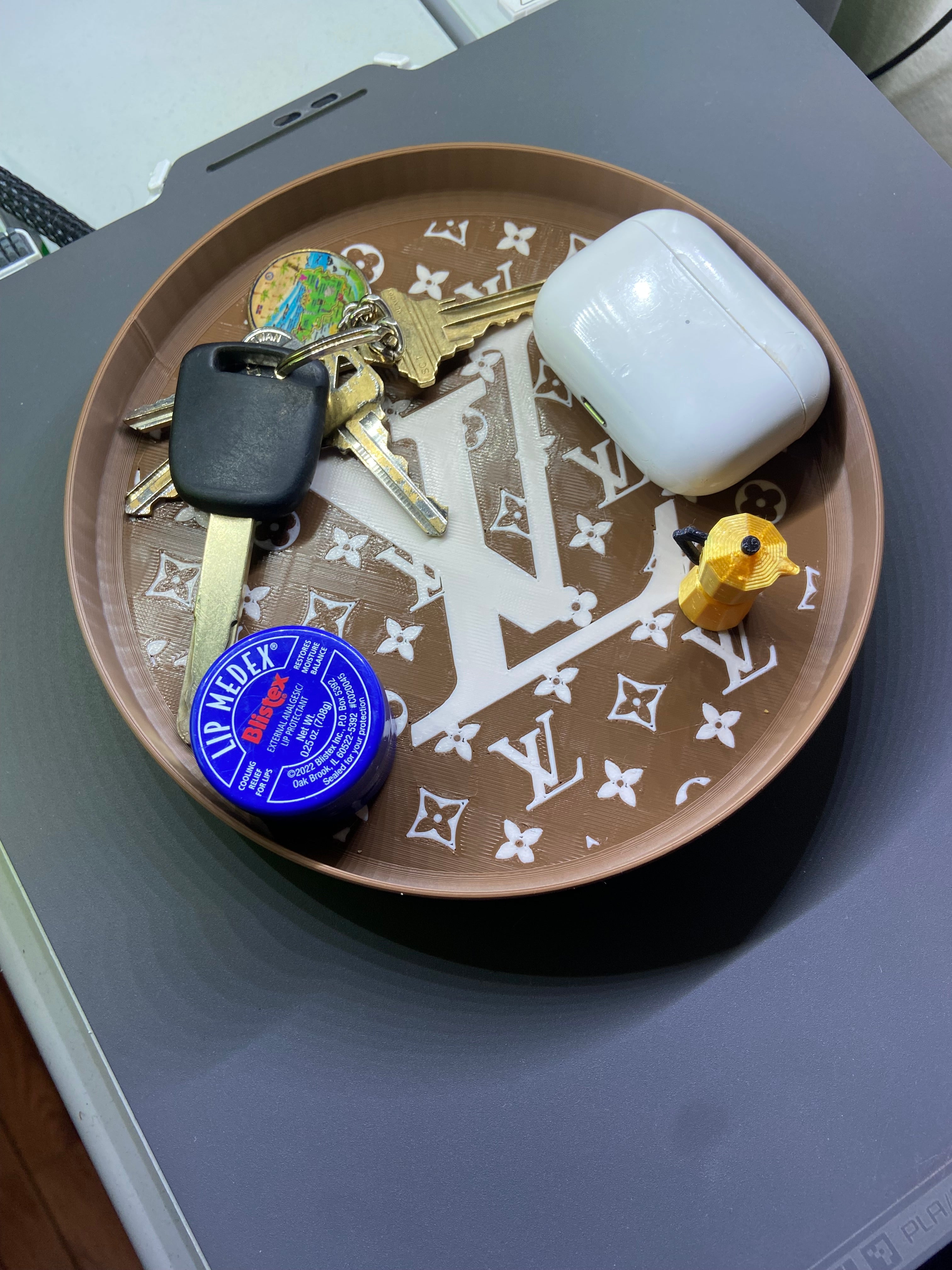 excutive Luxury 3D Printed Display Tray | Monogram-Inspired Organizer for Desk & Vanity