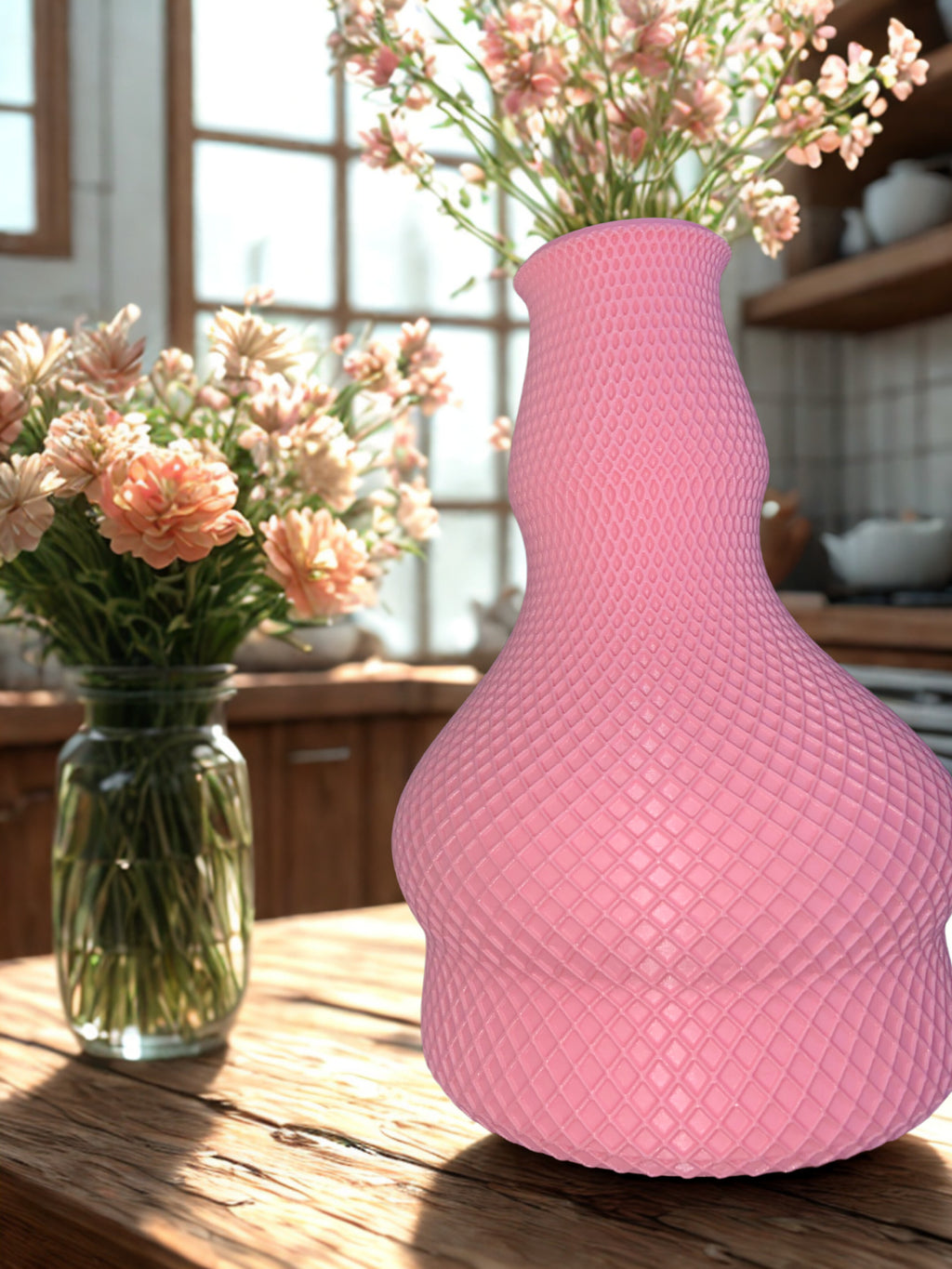 Hourglass Vase for Elegant  Desk or Coffee Table, 3D Printed Decor