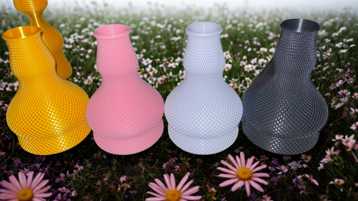 Hourglass Vase for Elegant  Desk or Coffee Table, 3D Printed Decor