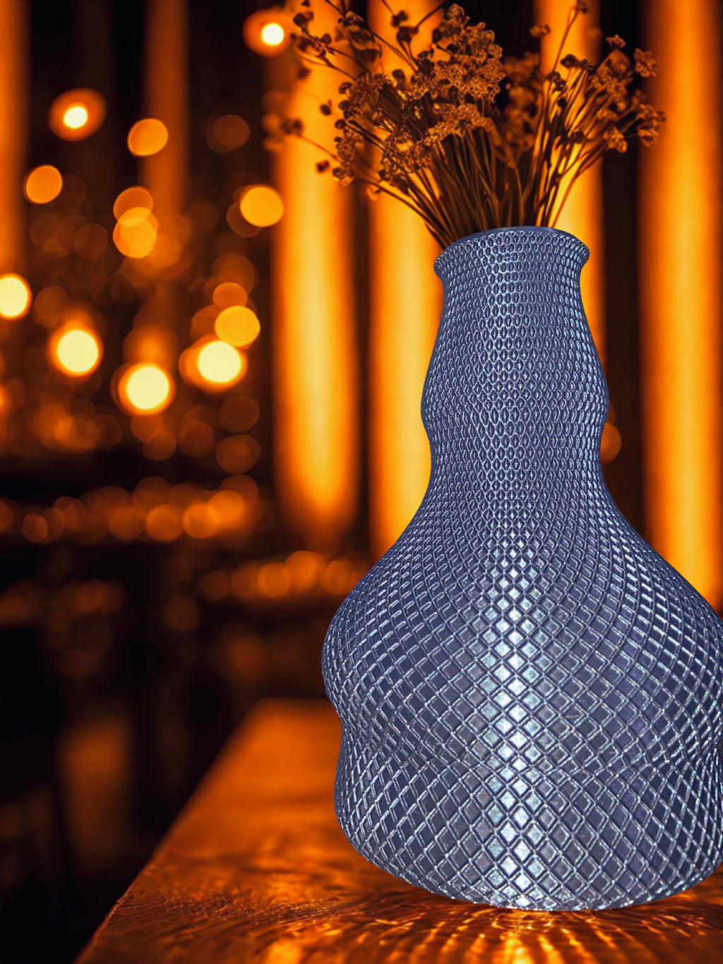 Hourglass Vase for Elegant  Desk or Coffee Table, 3D Printed Decor